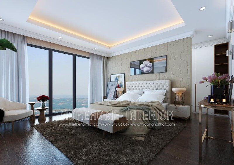 Mẫu giường ngủ hiện đại với tone màu trắng ấn tượng mang lại không gian nghỉ ngơi, thư giãn nhất mà còn là giải pháp giúp những căn phòng nhỏ hẹp trở nên thông thoáng và trẻ trung hơn